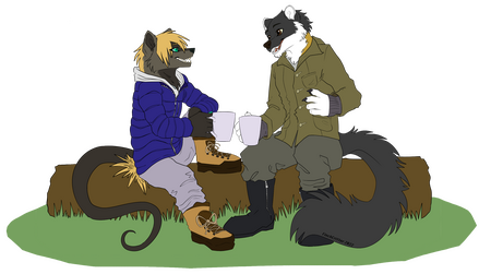 Left character belongs to FinchCritter, right character belongs to CTPAHHNK.