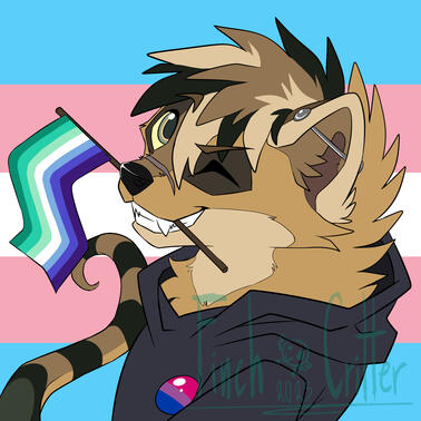 "Pride 2023." Character belongs to FinchCritter.